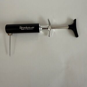 Vintage Brookstone Wine Bottle Air Pump Cork Popper Opener Swiss Made